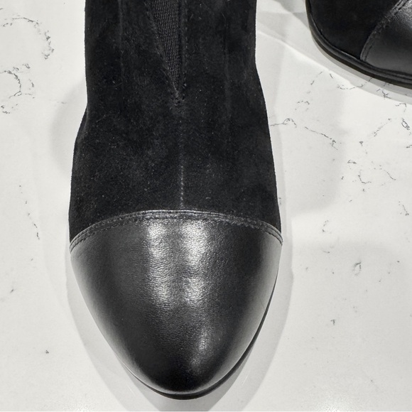 David Tate Black Suede Ankle Boots with Leather Toe and Heel NWOT - Picture 7 of 12